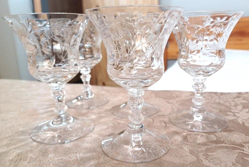 5 VTG Cambridge Croesus 4 3/4" Tall Cocktail Juice Glasses USA Set
